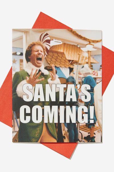 Christmas Card 2023, LCN WB ELF SANTA S COMING