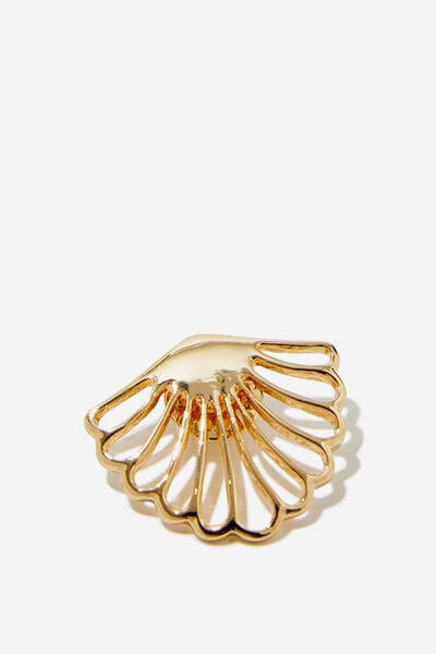 Icon Pin, SHELL GOLD