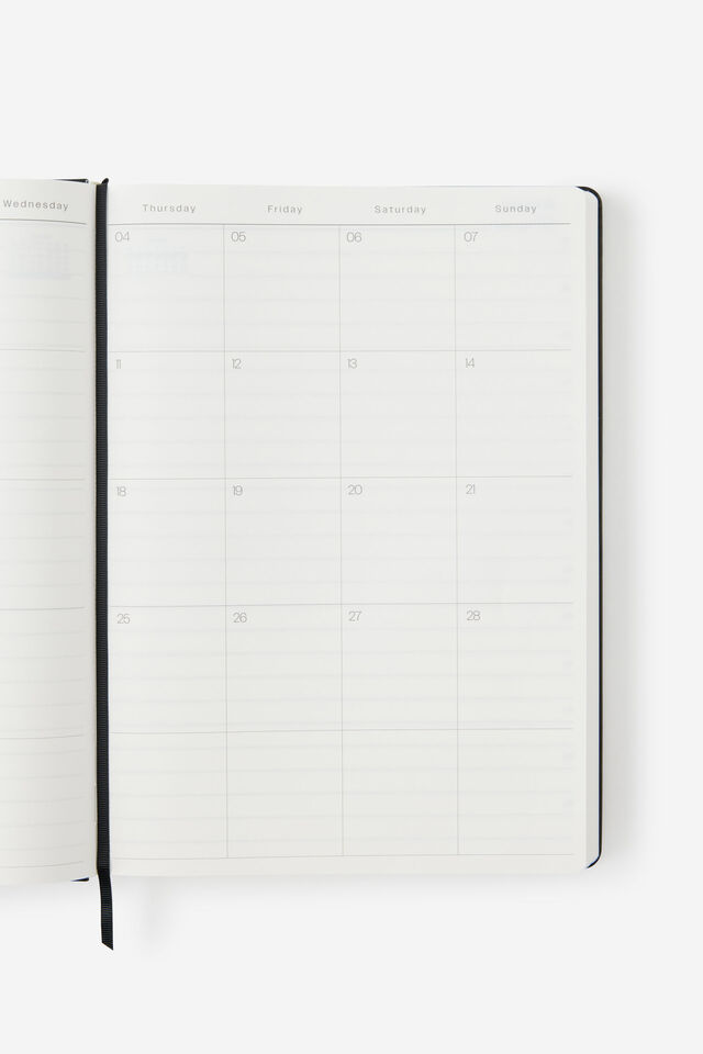 Personalised 2027 A4 Daily On Schedule Diary, BLACK