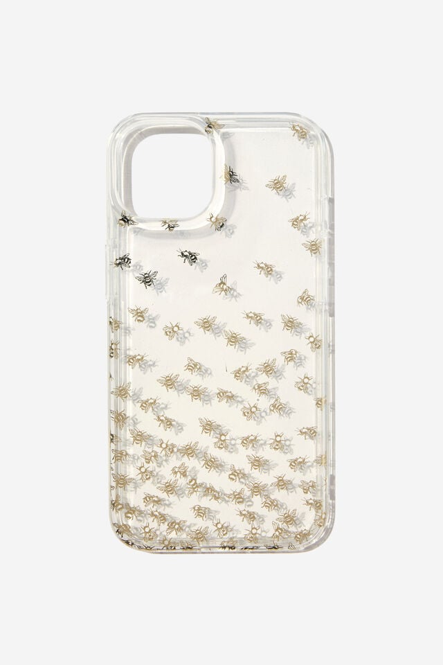 Graphic Phone Case Iphone 13-14, BEES / CLEAR
