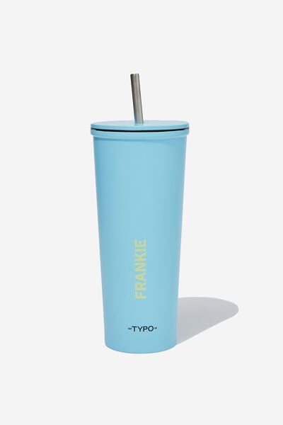 Personalised Metal Smoothie Cup, WISH THIS WAS GIN AND TONIC