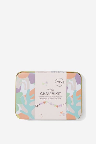 Mini DIY Charm Tin, ABSTRACT FLORAL SOFT POP