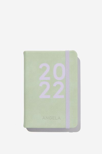 2022 A6 Daily Buffalo Diary Personalised, SPRING MINT