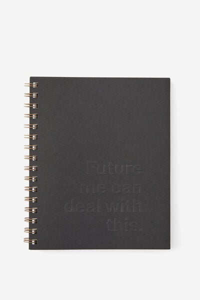 A5 Campus Notebook Recycled, FUTURE ME BLACK