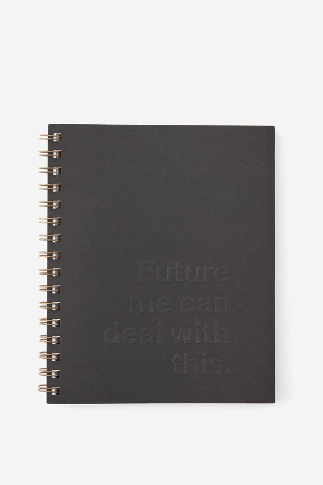 A5 Campus Notebook Recycled, FUTURE ME BLACK