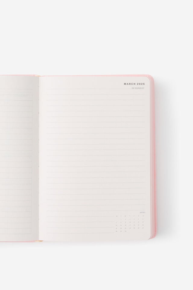 2025 A5 Weekly Buffalo Diary, BALLET BLUSH