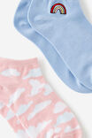 Ankle Socks 2 Packs, PINK CLOUD S/M - example image 2
