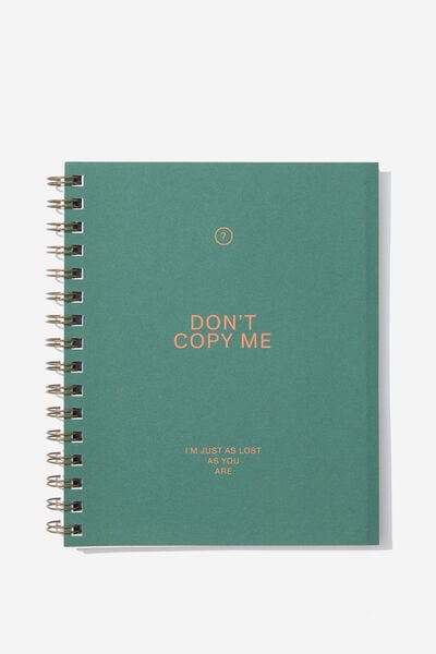 A5 Campus Notebook Recycled, DON T COPY HERITAGE GREEN