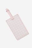 Off The Grid Luggage Tag, GINGHAM/ BALLET BLUSH - alternate image 1