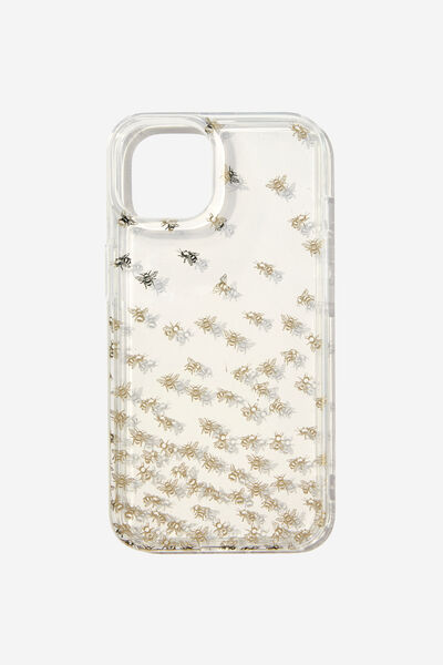 Graphic Phone Case Iphone 13-14, BEES / CLEAR