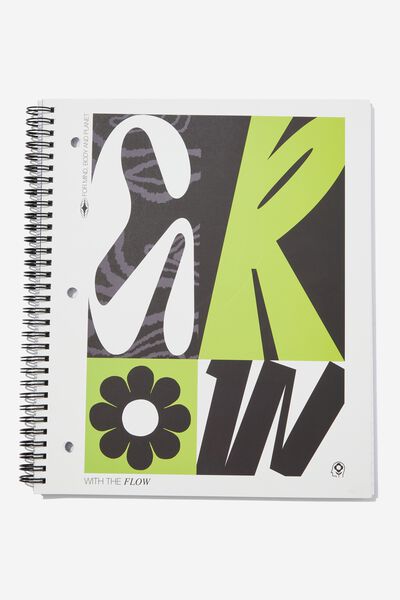 College Ruled Campus Notebook, GROW WITH THE FLOW