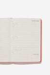 A5 Weekly 18Mth Mid Year 24/25 Buffalo Diary, BALLET BLUSH FRENCH RED - alternate image 2