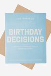 Funny Birthday Card, POOR BIRTHDAY DECISIONS LEAGUE - alternate image 1