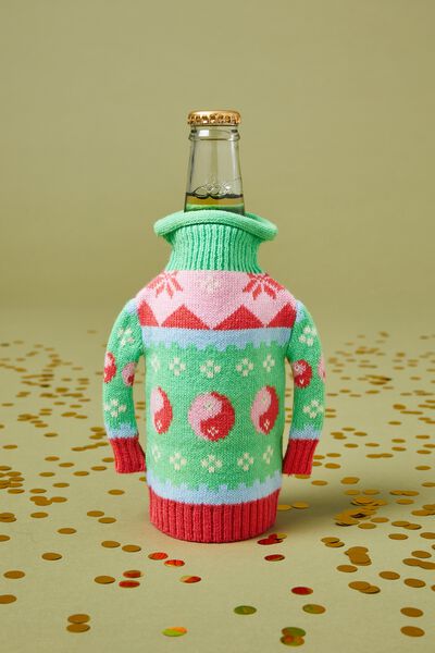Bottle Sweater, PINK FAIR ISLE