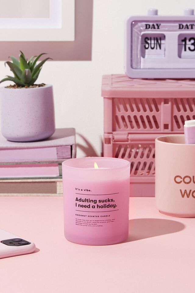 Its A Vibe Candle, WASHED LILAC ADULTING SUCKS