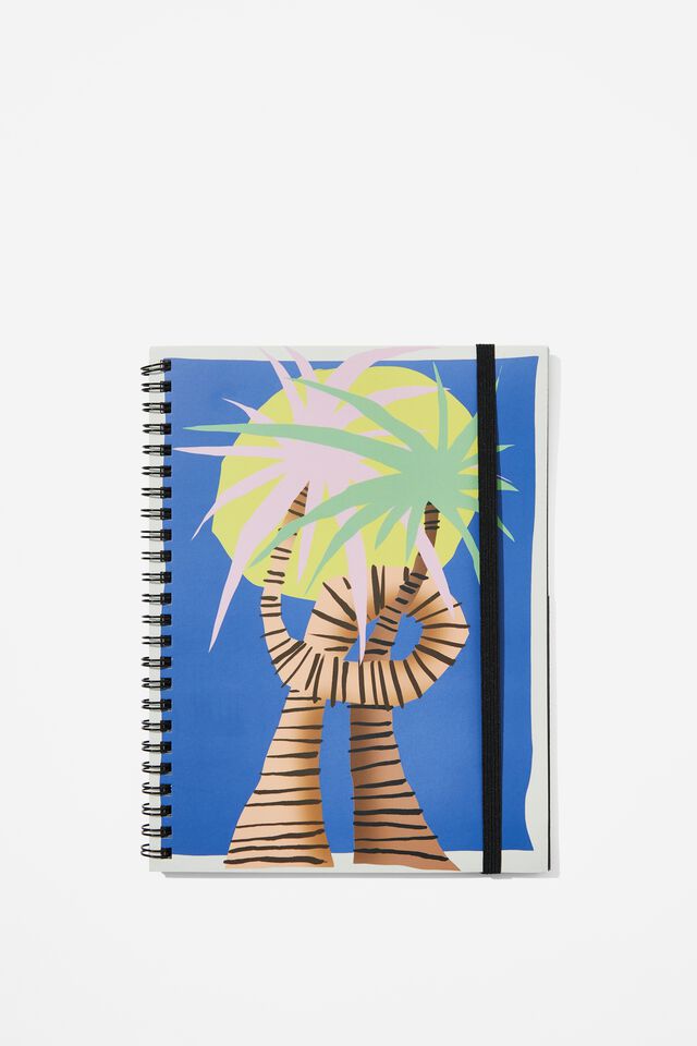 A5 Spinout Notebook, ABSTRACT PALM TREE