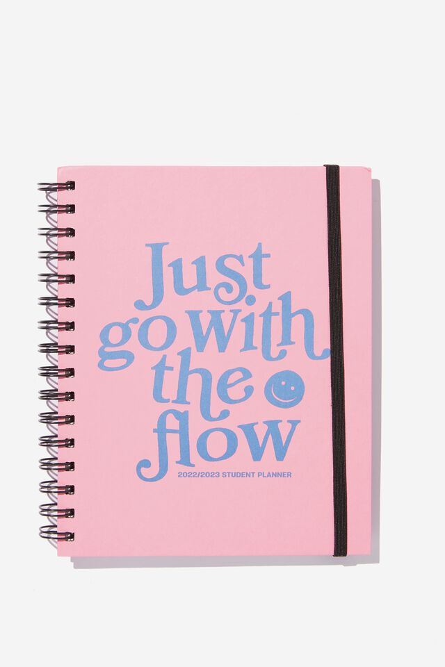 Student Planner 2022 23, PINK PURPLE JUST GO WITH THE FLOW