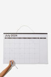 A1 2024 25 Hanging Calendar, BLACK AND WHITE - alternate image 2