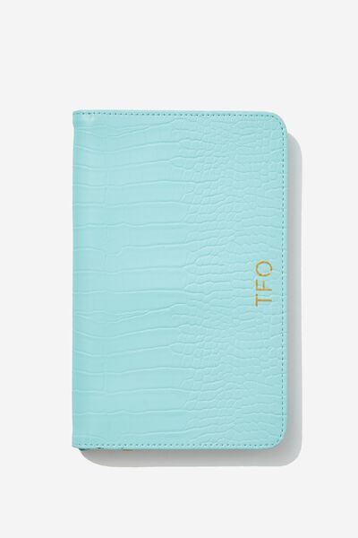 Personalised Off The Grid Travel Wallet, MINTY SKIES TEXTURED