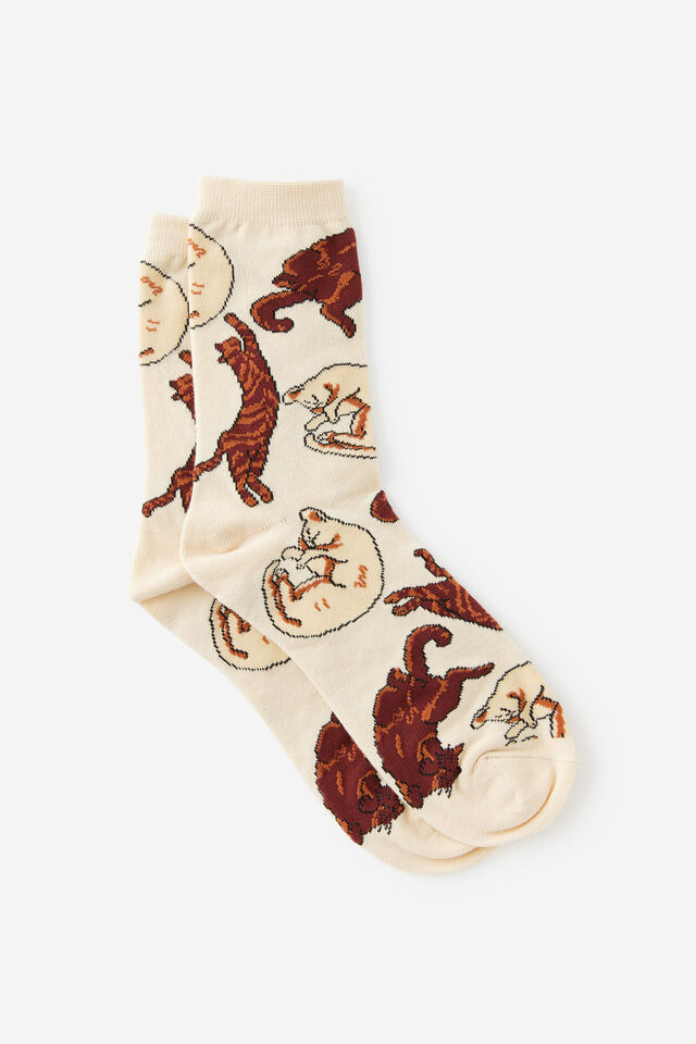 Mid Crew Socks, CATS YDG