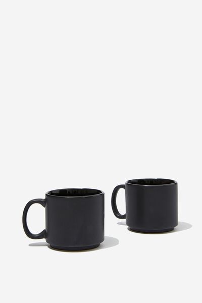Espresso Yourself Mini Mug 2Pk, BLACK