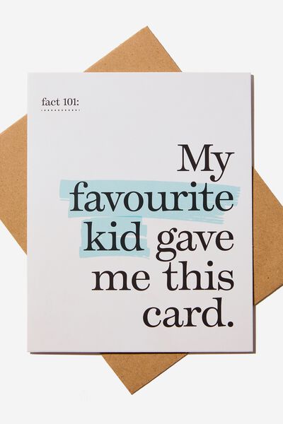 Fathers Day Card 2023, MY FAVOURITE KID ECRU
