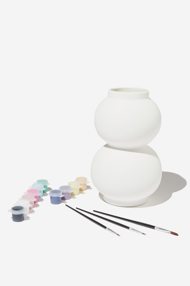 Diy Paint A Vase Kit, BRIGHT SWIRLS