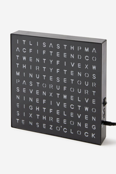 Light Up Word Clock, BLACK