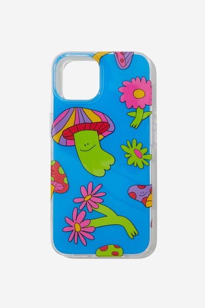 Graphic Phone Case Iphone 13-14, AS TXJ HAPPY MUSHIES