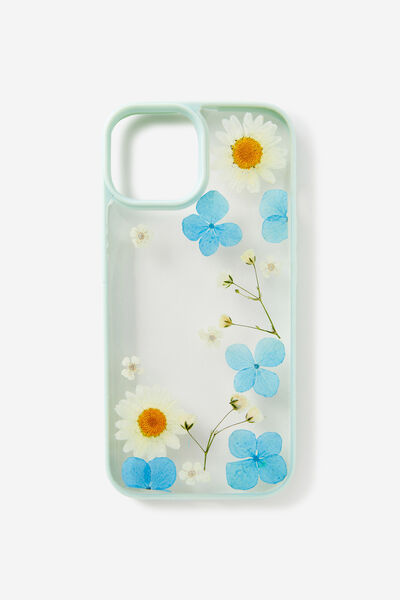 Snap On Protective Phone Case Iphone 13/14/15, TRAPPED DAISY / ARCTIC BLUE
