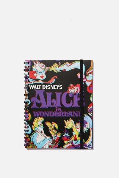 A5 Spinout Notebook Recycled, LCN DIS TRIPPY ALICE IN WONDERLAND