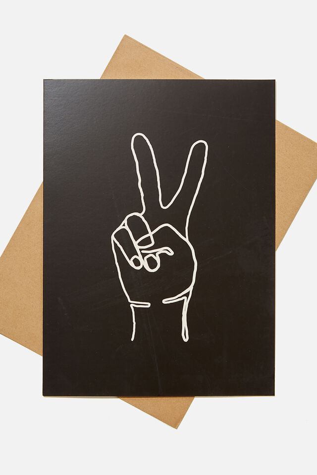 Large Fashion Card, PEACE HAND