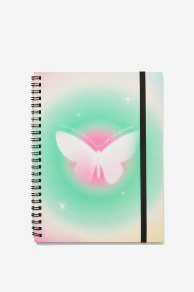 A5 Spinout Notebook, BUTTERFLY SOLARISED