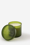 Personalised Frosted Glass Candle - Forest Green, HIDDEN FOREST GREEN - example image 1