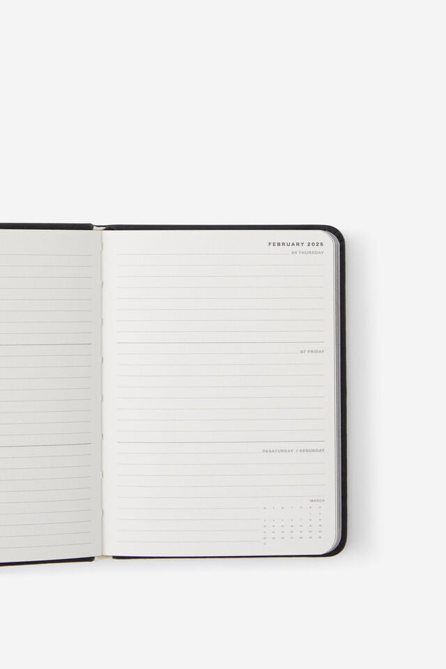 2025 A6 Weekly Buffalo Diary, BLACK