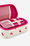 Personalised Arlow Canvas Pencil Case, ECRU DITSY CHERRIES - example image 3