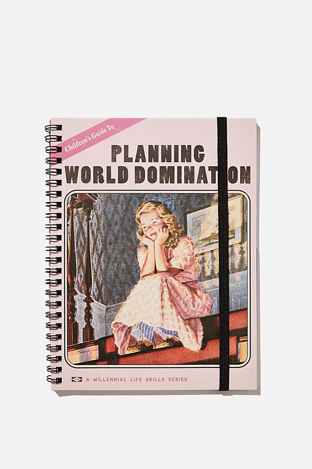A5 Spinout Notebook, PLANNING WORLD DOMINATION BOOK