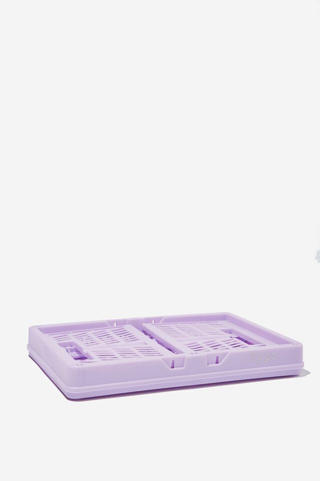 Small Foldable Storage Crate, PALE LILAC