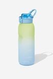 Heavy Lifter 1.5 L Drink Bottle, LIME & SKY BLUE OMBRE GAUGE - alternate image 1