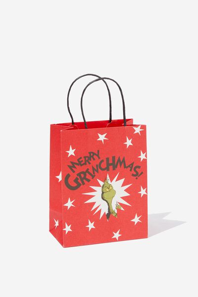 Get Stuffed Gift Bag - Small, LCN DRS THE GRINCH SPICE RED