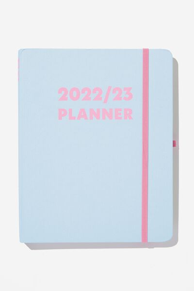 Mid Year Planner 2022 23, ARCTIC BLUE AND POP PINK