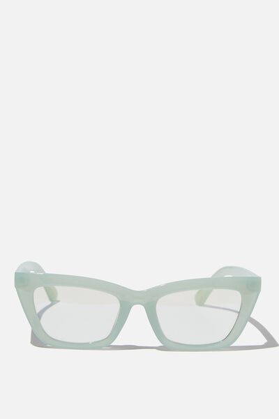 Mila Blue Light Glasses, ALLY GREEN