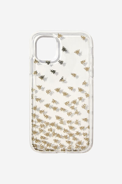 Graphic Phone Case Iphone 11, BEES / CLEAR