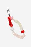 Carried Away Phone Charm Strap, CHAIN PINK OMBRE HEARTS - alternate image 1