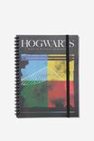 A5 Spinout Notebook, LCN WB HOGWARTS HOUSE COLOURS - alternate image 1