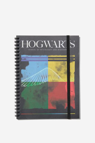 A5 Spinout Notebook, LCN WB HOGWARTS HOUSE COLOURS
