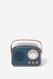 Retro Mini Wireless Speaker, NAVY - alternate image 1
