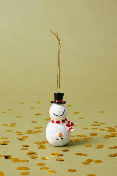 Resin Christmas Ornament, RUDE SNOWMAN