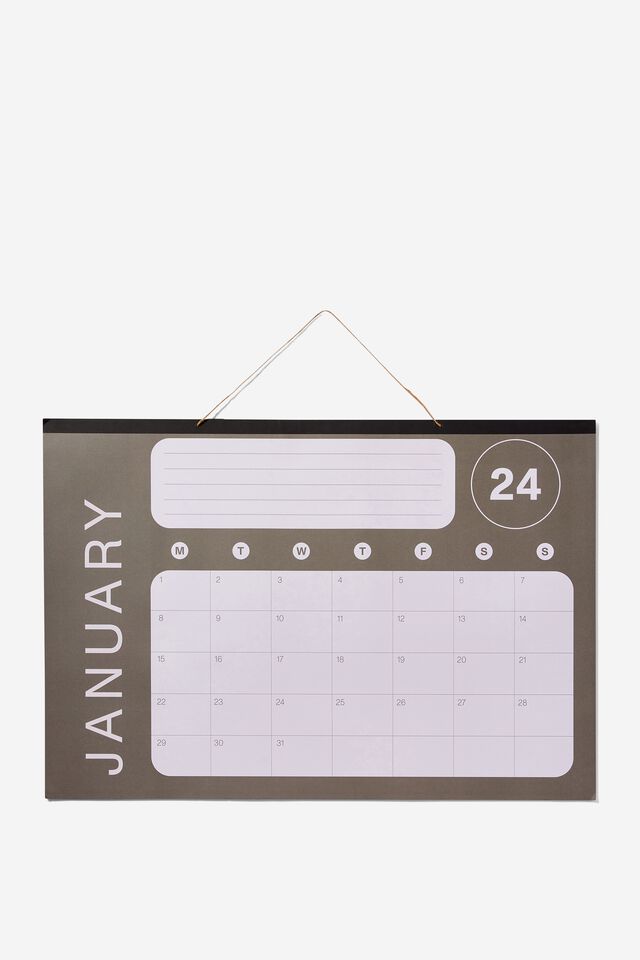 A1 2024 Hanging Calendar, MUSHROOM 2024