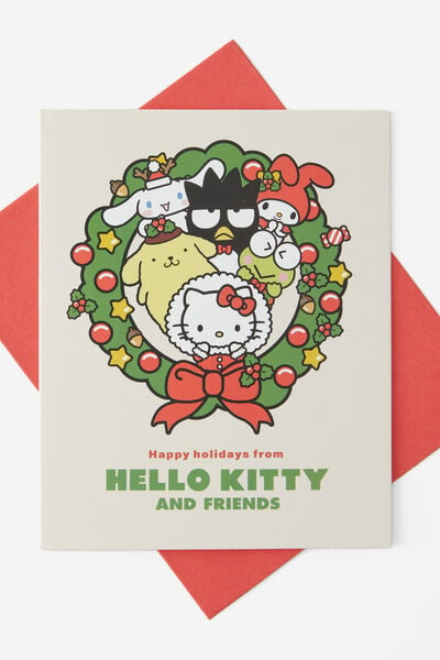 Christmas Card 2024, LCN SAN HELLO KITTY WREATH